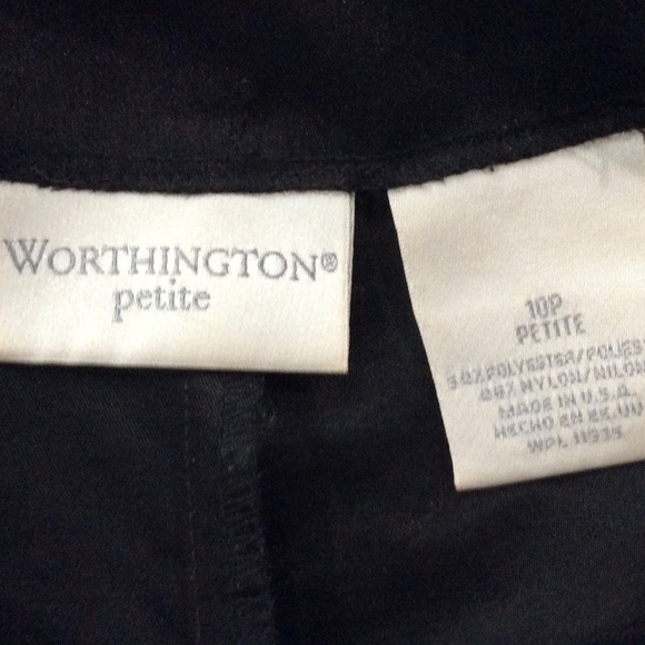 Worthington Petite *BLACK* Slacks with Side Zip Closure - Picture 5 of 8
